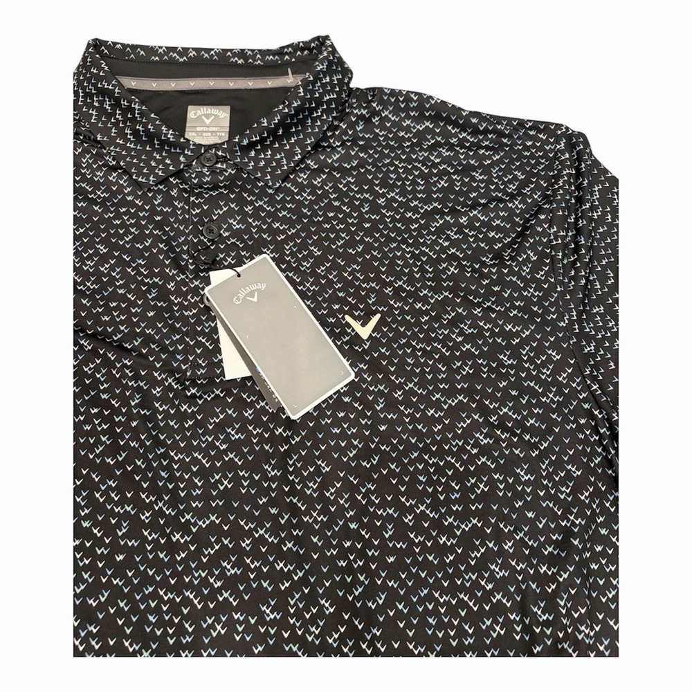Callaway Men's Golf Opti Dry Polo Top Black XXL NWT